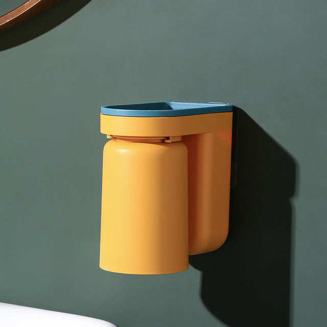 Bump Color Wall-Mounted Toothbrush Cup Holder