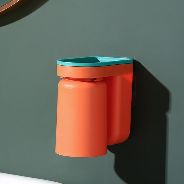 Bump Color Wall-Mounted Toothbrush Cup Holder