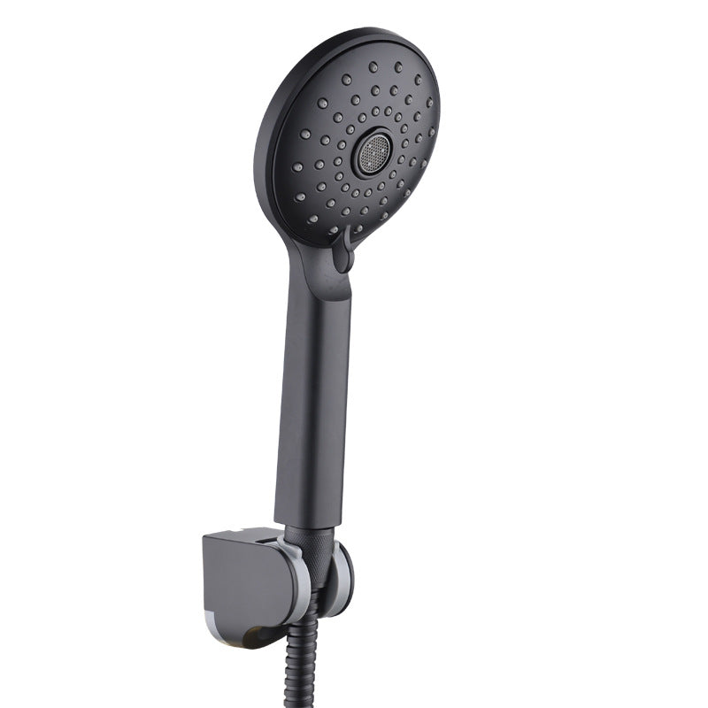 Matte Black Handheld Shower Head with Pressure Boost Set