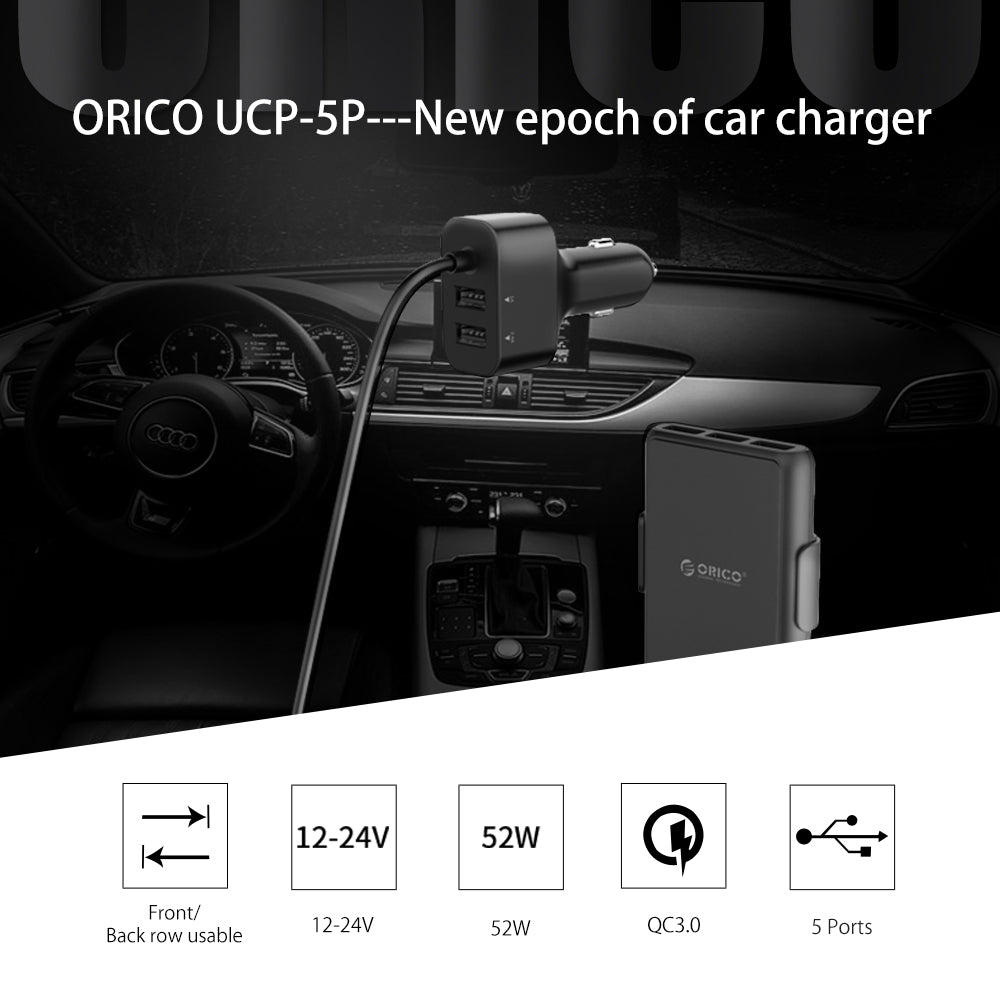 ORICO QC3.0 Car Charger with Dual USB Ports